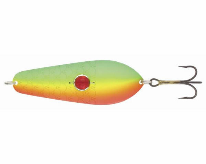 Блесна Kuusamo Rasanen 90/28 (бусинка) цвет GR/FYe/FR-S, UV - изображение 1 