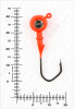 Джиг крашеный ШАР  8гр. (крючок VD-079 №1/0) (3шт.) цвет 01 (красный) - изображение 3