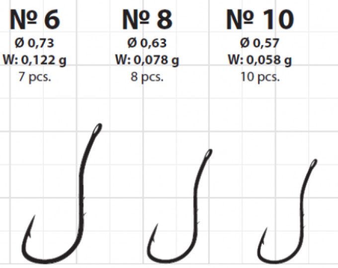 Крючки Gurza Ryusen 2BH BN №08 (8шт.) - изображение 1 