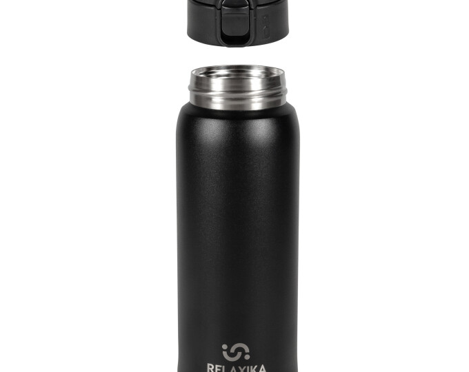 Термокружка Relaxika 701 (0,48л) черная - изображение 15