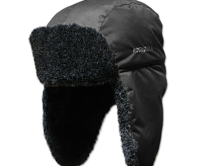 Шапка-ушанка Kosadaka Arctic (плащёвка, меланж, цвет чёрный) р.XL - изображение 1