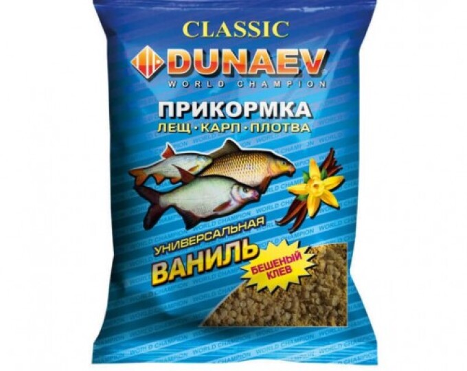 Прикормка Dunaev КЛАССИКА (гранулы) ВАНИЛЬ (0,9кг) - изображение 1