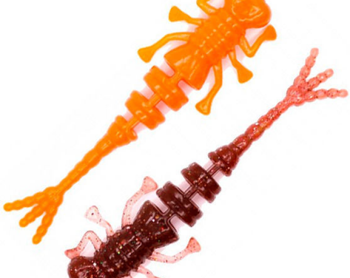 Силиконовая приманка Brown Perch «Kurva» (длина 70мм, вес 2,0гр.) цвет 002/007 MIX (6шт.) - изображение 1