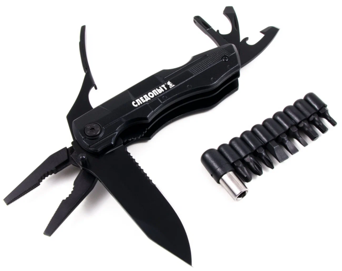 Мультитул «Следопыт-ARMADA» 9 предметов, набор бит, чехол (112х35х21мм) - изображение 1 