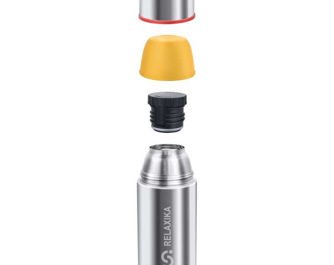 Термос Relaxika 102 (0,75л) 2 чашки, стальной - изображение 12