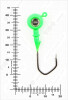 Джиг крашеный ШАР  8гр. (крючок VD-079 №1/0) (3шт.) цвет 07 (зеленый) - изображение 3
