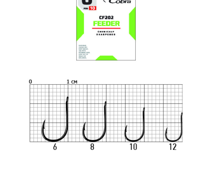 Крючки Cobra FEEDER MASTER (CF202) №12 (10шт.) - изображение 1 