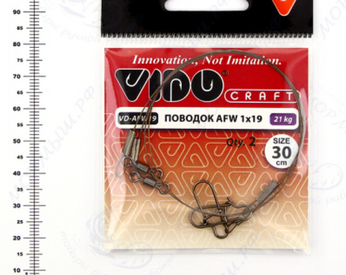 Поводок VD-AFW-1×19 (30см, ф0,41мм, 21кг) (2шт.) - изображение 1 