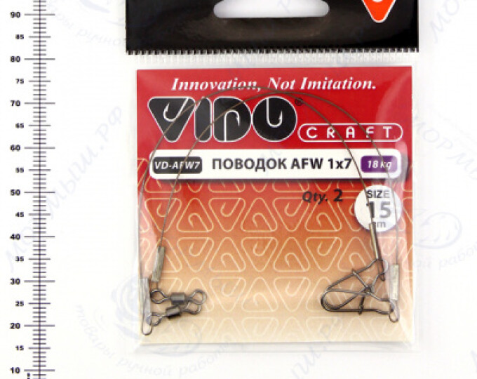 Поводок VD-AFW-1×7 (15см, ф0,38мм, 18кг) (2шт.) - изображение 1