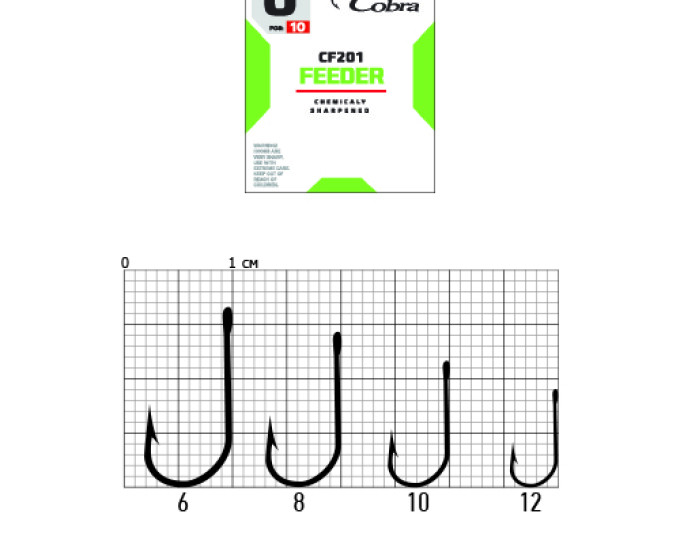 Крючки Cobra FEEDER CLASSIC (CF201) №12 (10шт.) - изображение 1 