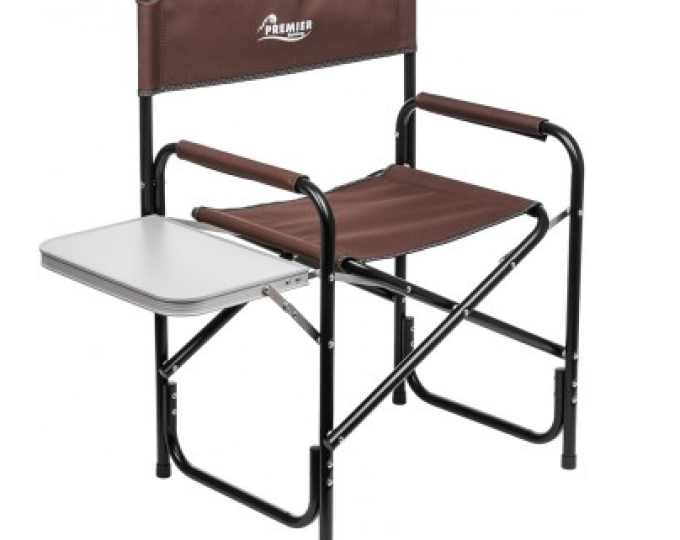 Кресло директорское с откидным столиком коричневый PREMIER - изображение 1