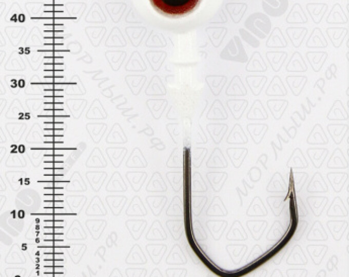 Джиг крашеный ШАР 18гр. (крючок VD-079 №3/0) (3шт.) цвет 05 (белый) - изображение 3