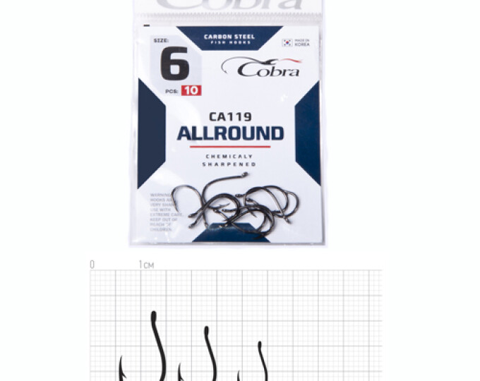 Крючки Cobra Allround HINNU (CA119) №10 (10шт.) - изображение 1 