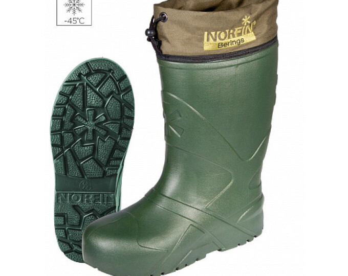 Сапоги зимние Norfin BERINGS (с манжетами, цвет олива, -45C, EVA) р.42-43 - изображение 1