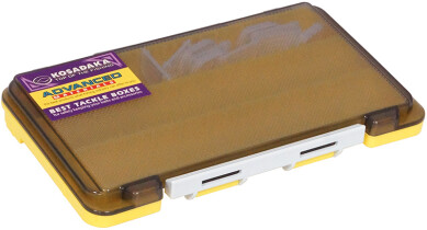 Коробка Kosadaka TB-S63A продольные секции + доп. вставки (175х105х20мм) Yellow