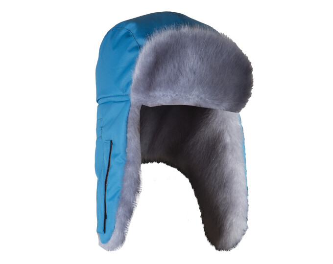 Шапка — ушанка «Голубая норка» (ткань Breathable, цвет Бирюза) р.55-56 - изображение 1 