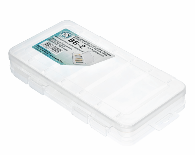 Коробка Три Кита ВБ-2 (для приманок, 2-х сторонняя, 230х125х35мм, 6+6 отделений) белая - изображение 1 