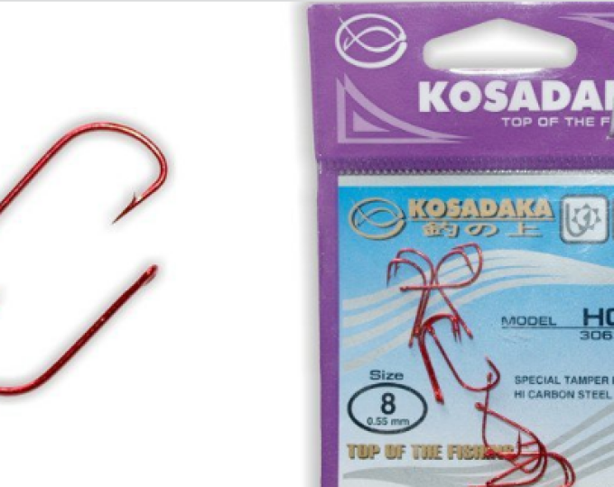 Крючок Kosadaka (3063) HOSI R №12 (T-0,46мм, L-11мм) (9шт.) - изображение 1 