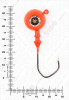 Джиг крашеный ШАР 26гр. (крючок VD-079 №3/0) (3шт.) цвет 01 (красный) - изображение 3