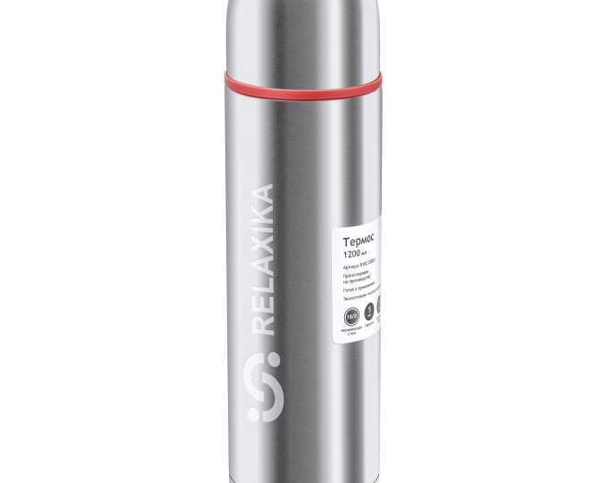 Термос Relaxika 102 (1,2л) 2 чашки, стальной - изображение 13
