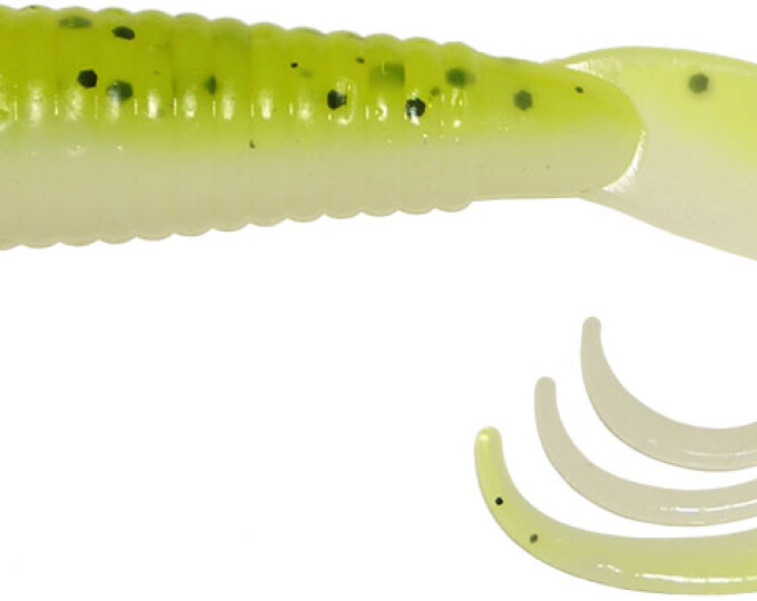 Твистер Kosadaka TRIPLE TAIL 90мм (8шт.) (с разрезным хвостом) цвет WG - изображение 1 