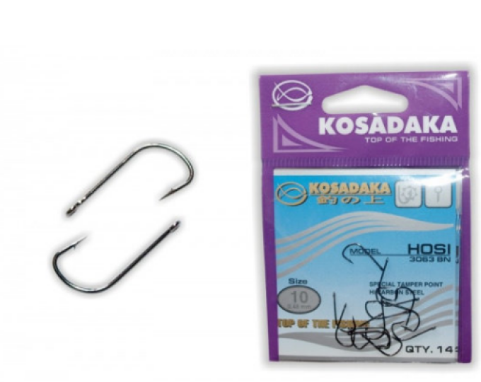 Крючок Kosadaka (3063) HOSI BN №08 (T-0,55мм, L-15мм) (10шт.) - изображение 1 