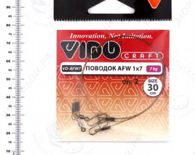 Поводок VD-AFW-1×7 (30см, ф0,25мм, 7кг) (2шт.) - изображение 1