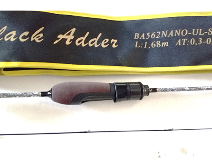 Спиннинг «Сезон Рыбалки» BLACK ADDER NANO 1,68м (0,3-0,8гр.) (BA602NANOUL-S-H4 G4Fj) - изображение 1 