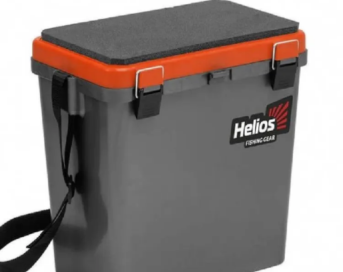 Ящик Helios (объем 19л, односекционный) цвет Серый/Оранжевый - изображение 1 