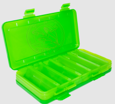 Коробка Три Кита ВБ-2 (2-х ст., для воблеров и балансиров, 6+6 отд., 230*125*35мм) зелёная