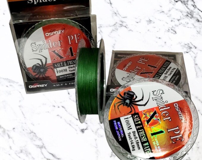 Леска плетёная Osprey «Spider PE X4» 0,35мм 100м (33,6кг) Green - изображение 1 