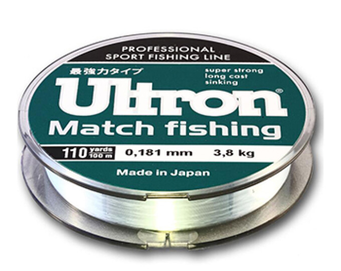 Леска Ultron Match Fishing 0,181мм 100м (3,8кг) (светло-голубая) - изображение 1 