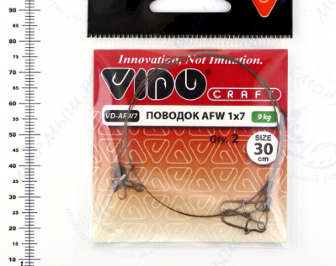 Поводок VD-AFW-1×7 (30см, ф0,28мм, 9кг) (2шт.) - изображение 1