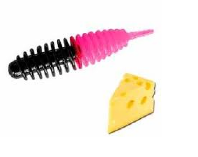 Приманка TROUT BAIT Jumbo 50, Сыр (12шт.) цвет Black-Pink - изображение 1 