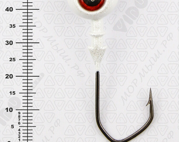 Джиг крашеный ШАР 22гр. (крючок VD-079 №3/0) (3шт.) цвет 05 (белый) - изображение 3