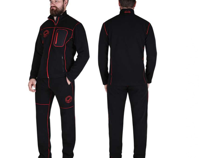 Флисовый комплект «Royal Fish» (цвет чёрный) р.XL - изображение 1 