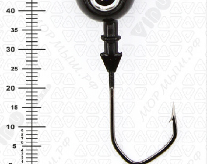 Джиг крашеный ШАР 22гр. (крючок VD-079 №3/0) (3шт.) цвет 04 (черный) - изображение 2