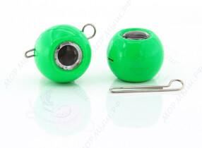 Груз крашеный ШАР (Чебурашка разборная) 44гр. цвет 07 (зеленый)