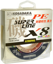 Леска плетеная Kosadaka Super Line PE X8 Multicolor 150м 0,40мм (31,16кг)