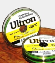 Леска Ultron Fluo Winter 0,10мм (1,3кг) 30м (флуоресцентная)