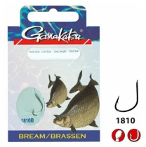 Крючок Gamakatsu с поводком Hook BKS-1810B Bream Feeder №12 (75см, 0,14)