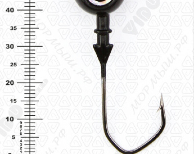 Джиг крашеный ШАР 18гр. (крючок VD-079 №3/0) (3шт.) цвет 04 (черный) - изображение 2
