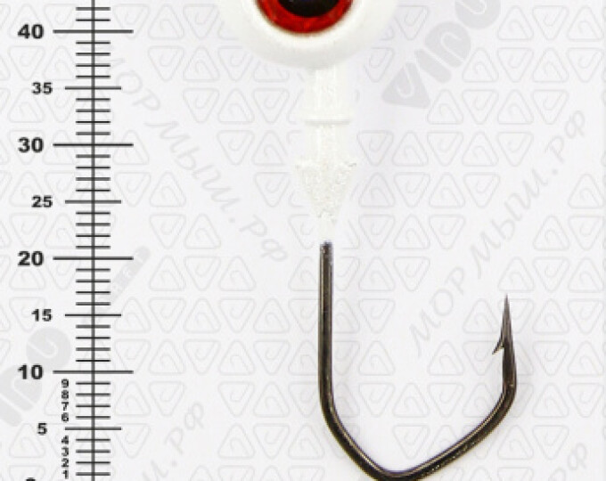 Джиг крашеный ШАР 26гр. (крючок VD-079 №3/0) (3шт.) цвет 05 (белый) - изображение 3