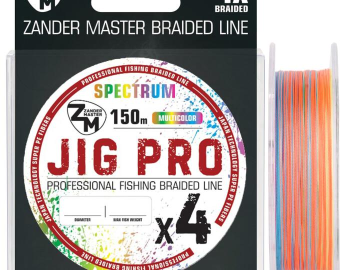 Леска плетеная Zander Master JIG PRO x4 Multicolor 0.30mm 150m - изображение 1 