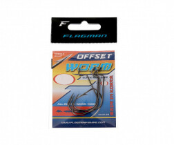 Крючок офсетный FLAGMAN Worm Super Wide Gape Offset №3/0 (4шт.)