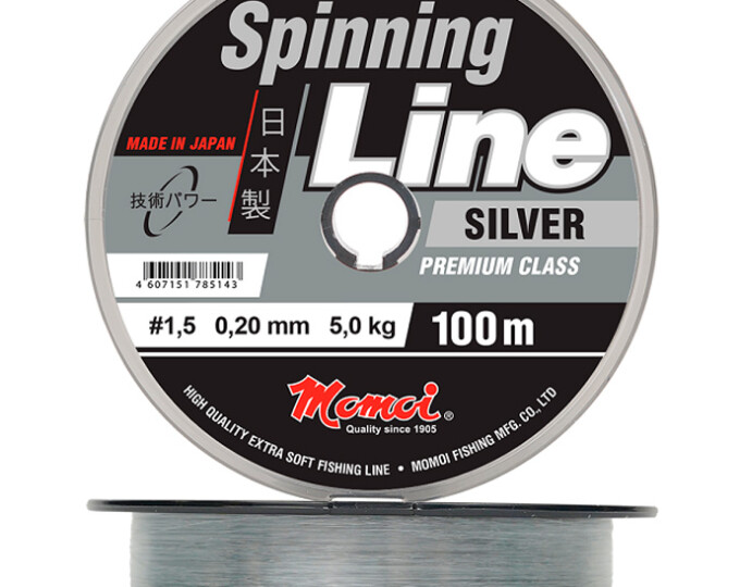 Леска Momoi Spinning Line Silver 0,40мм 100м (16кг) - изображение 1