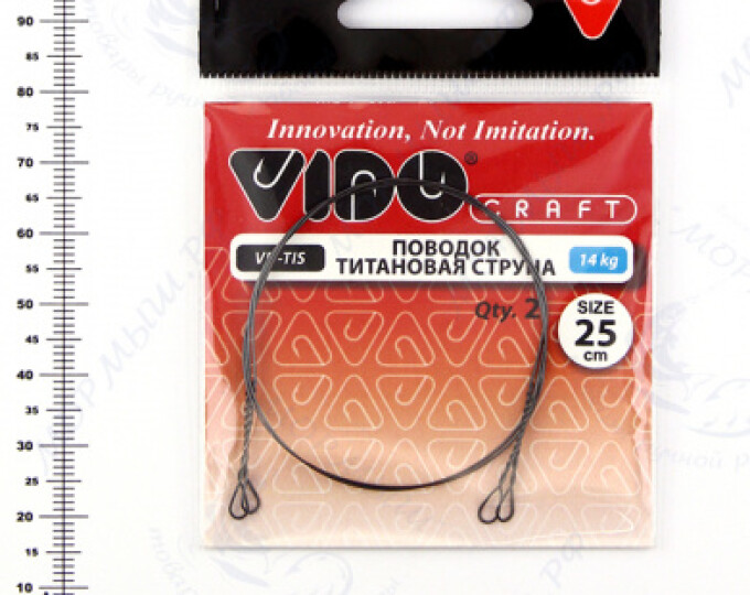 Поводок (титановая струна) VD-TIS (25см, ф0,40мм, 14кг) (2шт.) - изображение 1 