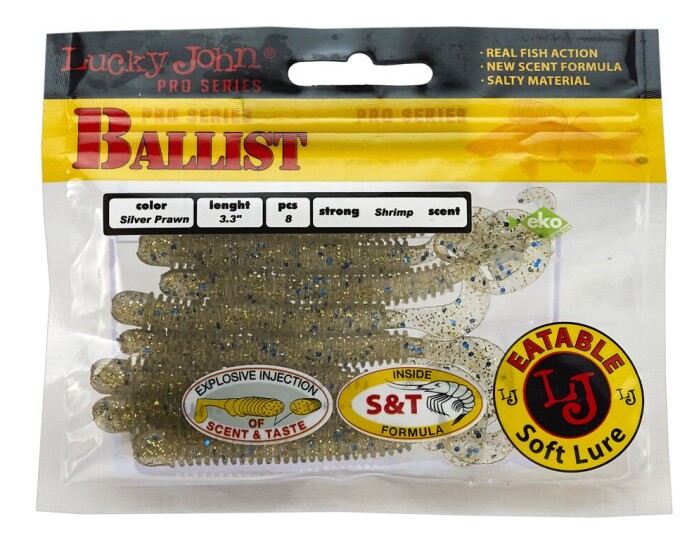 Твистер Lucky John Pro Series «BALLIST» 3,3in (08.40) цвет CA35 (8шт.) - изображение 2