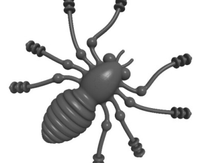 Силиконовая приманка SAN-BUGS DOMINATOR 38F СЫР (темно-серая) - изображение 1 