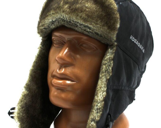 Шапка-ушанка Kosadaka Extreme-2 (крек лайт, мех белка, чёрный) р.XL - изображение 1 